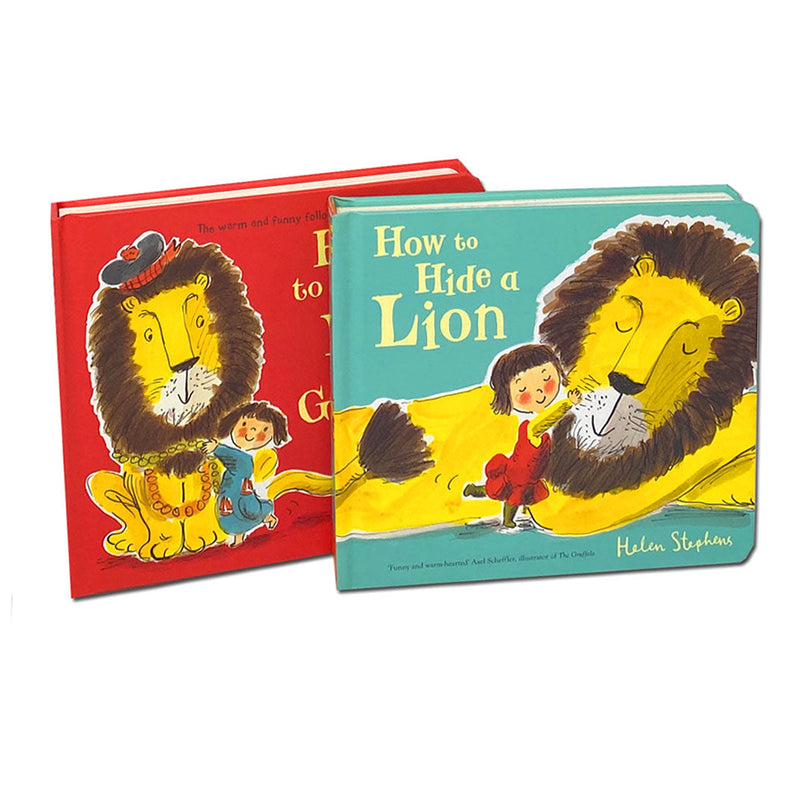 How To Hide a Lion 2 Board Books Children Collection Set By Helen Stephens