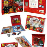 Childrens Let's Pretend 3 Book Sets By Roger Priddy Firefighter, Play Shop Activity