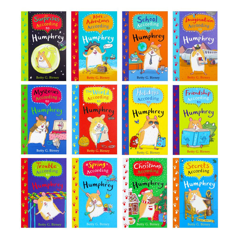 Photo of According to Humphrey the Hamster 12 Book Set by Betty G. Birney on a White Background