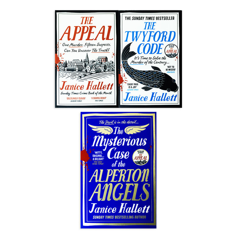 Janice Hallett 3 Books Collection Set [The Appeal, The Twyford Code & The Mysterious Case of the Alperton Angels]