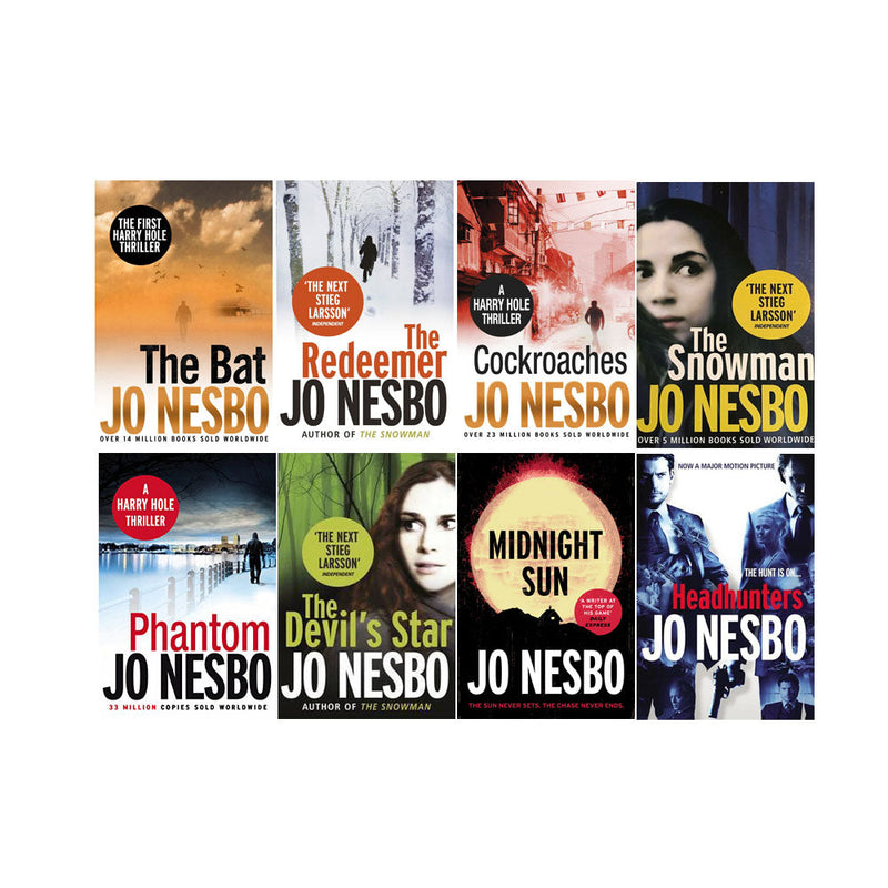 Jo Nesbo 8 Books Set Harry Hole Thriller Collection Inc Son, Phantom, The Bat