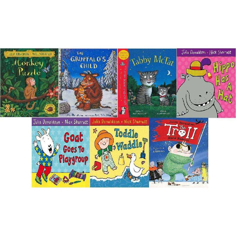 Julia Donaldson and Axel Scheffler Picture Flats 7 Books Collection Set