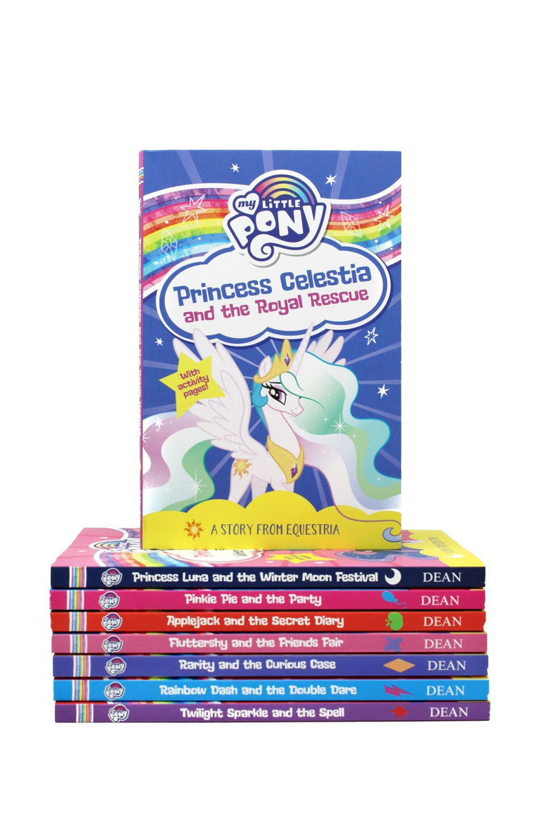 Photo of My Little Pony 8 Book Story Collection on a White Background