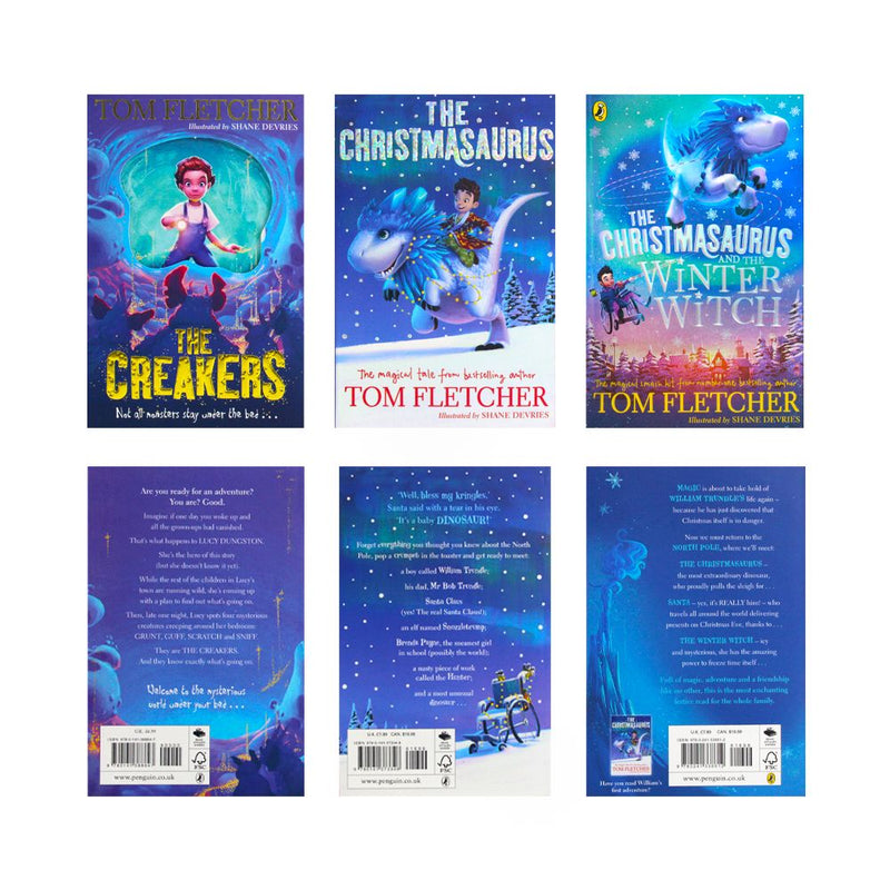 Tom Fletcher Collection 3 Books Set (The Christmasaurus, The Christmasaurus and the Winter Witch, The Creakers)