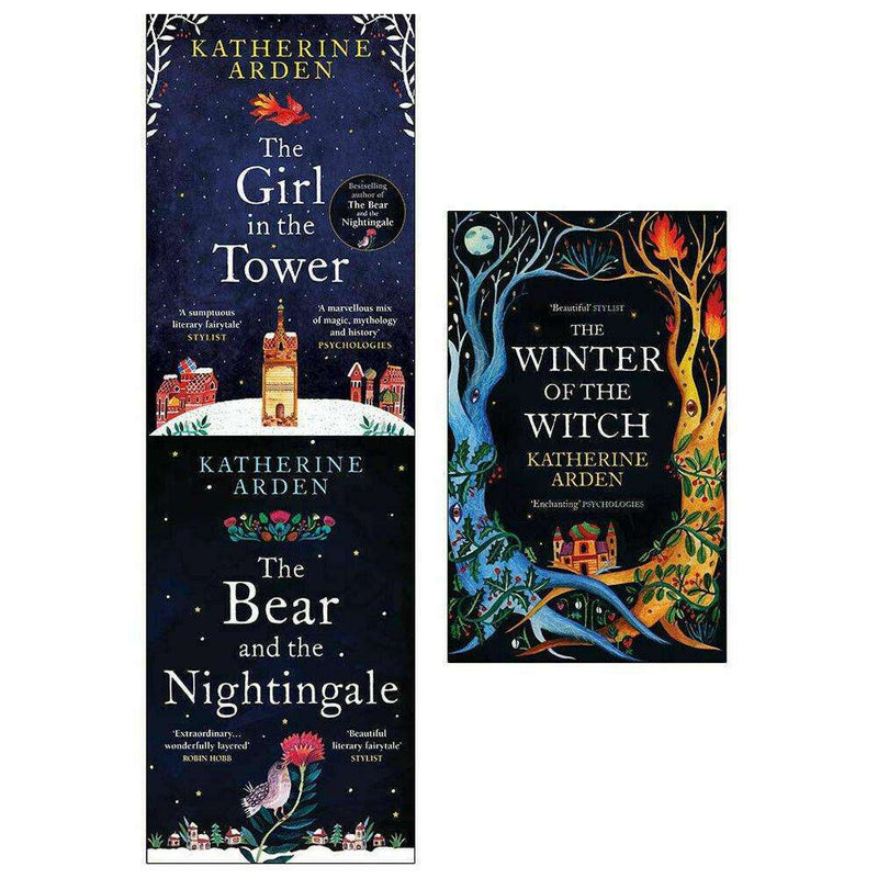 Photo of Katherine Arden Winternight Trilogy on a White Background