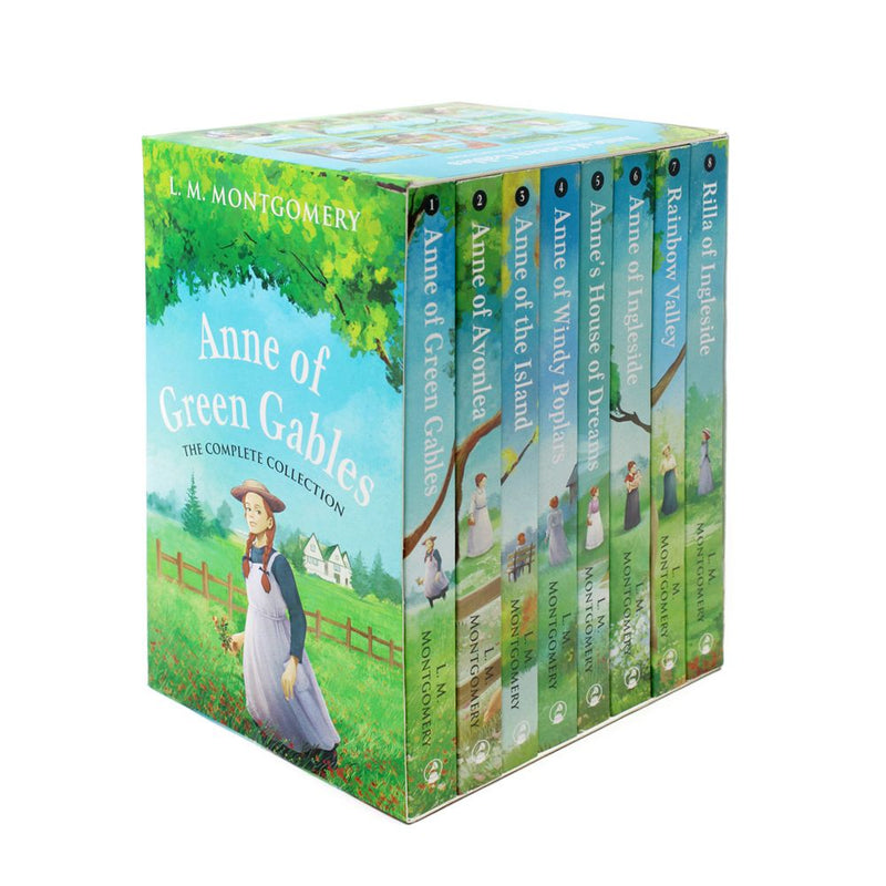 Photo of Anne of Green Gables The Complete Collection Bookset by L.M. Montgomery on a White Background