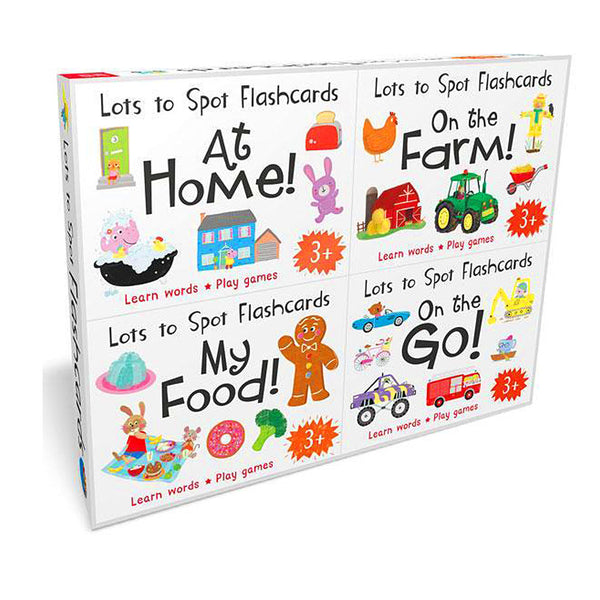 Lots to Spot Flashcards Tray Busy World 4 Pack My food, At Home, On the Go, On the Farm