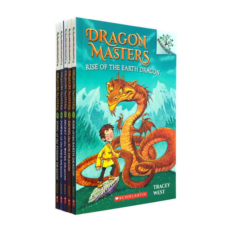 Dragon Masters Box Set 1-5 By Tracey West (Rise of the Earth Dragon, Saving the Sun Dragon, Secret of the Water Dragon, Power of the Fire Dragon, Song of the Poison Dragon)