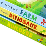 My First Sound Book Collection 3 Book Set (Very Noisy Farm, Builders and Dinosaur)
