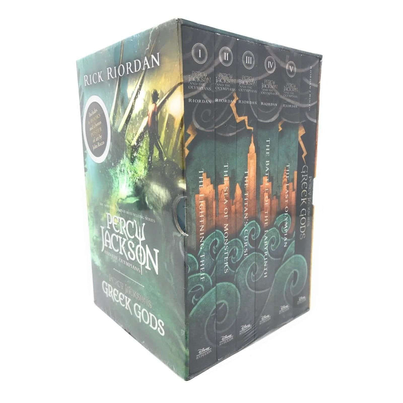 Percy Jackson & the Olympians Rick Riordan 6 Books Collection Set Inc Greek Gods