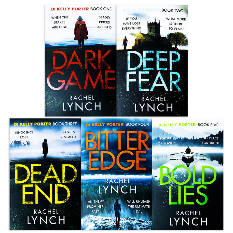 Rachel Lynch Series DI Kelly Porter 5 Books Collection Set - ( Dark Game,Bitter Edge,Deep Fear,Bold Lies,Dead End )