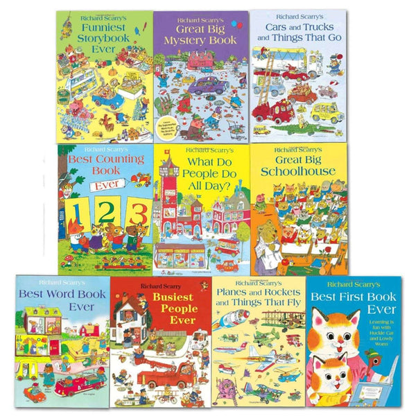 Richard Scarry Collection 10 Books set Best First Book Ever