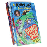 Dino Dad Series 4 Books Collection Set By Andy Day (Dino Dad, Ice Age, Big School Talent Show and Mystery of the Missing Egg) | Paperback