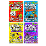 The Treehouse Colour Edition Collection 4 Books Set By Andy Griffiths (The 13-Storey Treehouse, The 26-Storey Treehouse, The 39-Storey Treehouse and The 52-Storey Treehouse)