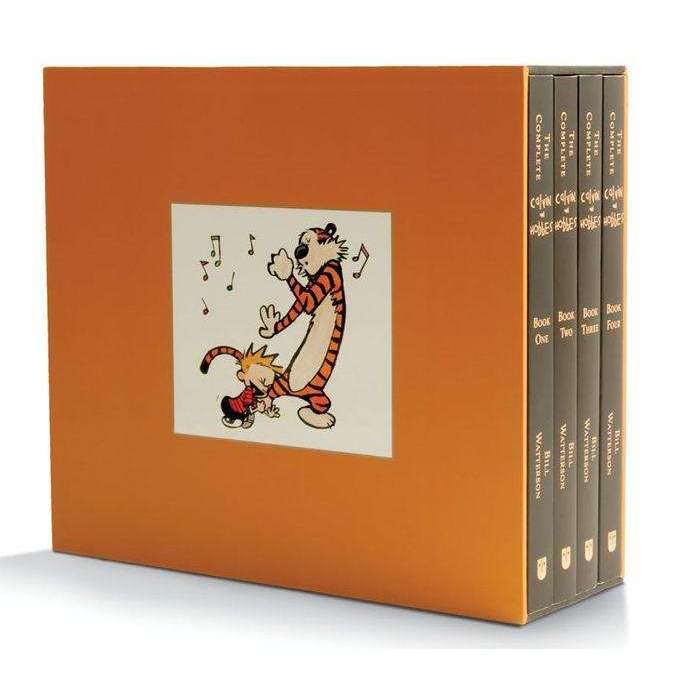 The Complete Calvin and Hobbes 4 Book Set Collection By Bill Watterson