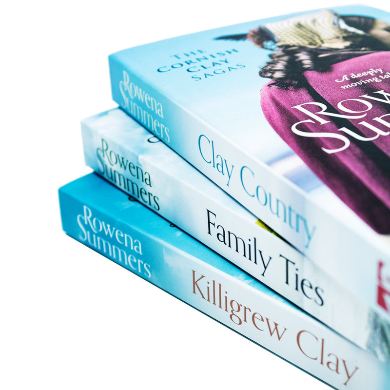 The Cornish Clay Sagas 3 Books Collection Set By Rowena Summers (Killigrew Clay, Clay Country, Family Ties)