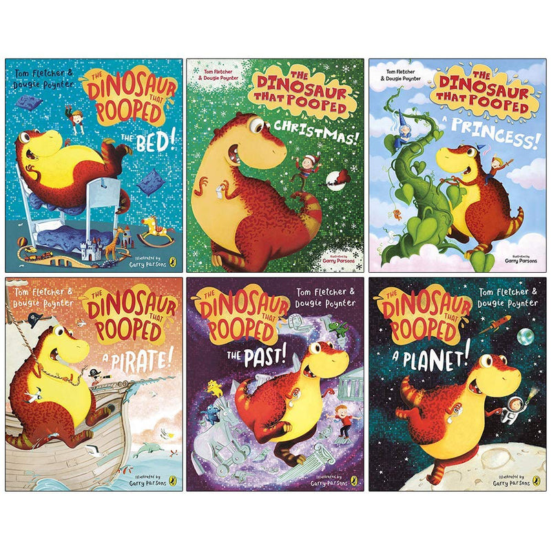 The Dinosaurs That Pooped Collection 6 Books Set By Tom Fletcher & Dougie Poynter