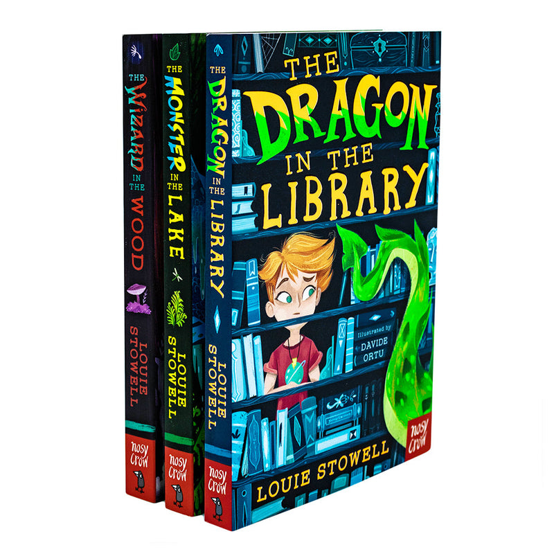 Kit the Wizard The Dragon In The Library Series 3 Books Collection Set Paperback By Louie Stowell