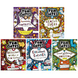 Tom Gates Series 1–5 Collection by Liz Pichon – Children's Book Set with Humor, Adventure, Fun Stories & Fiction for Kids Ages 8+ from Scholastic.