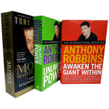 Tony Robbins 3-Book Collection Set | Awaken The Giant Within, Unlimited Power & More – Self-Help, Motivation, Success, Personal Development & Growth