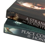 A photo of Anna Jacobs 2 Books Set (A Stranger in Honeyfield & Peace Comes to Honeyfield) on a White Background