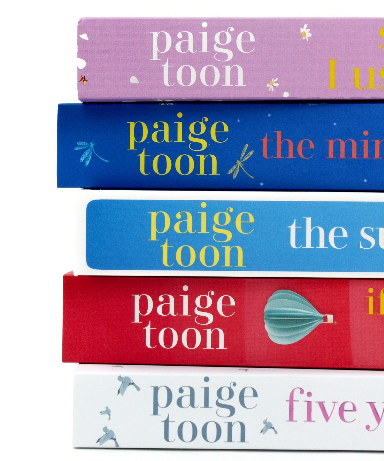 Photo of Paige Toon 5 Book Collection Set Spine on a White Background