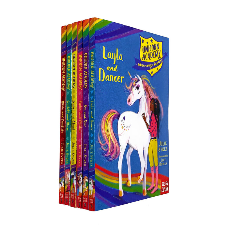 Julie Sykes Unicorn Academy Where Magic Happens Series 6 Books Collection Set