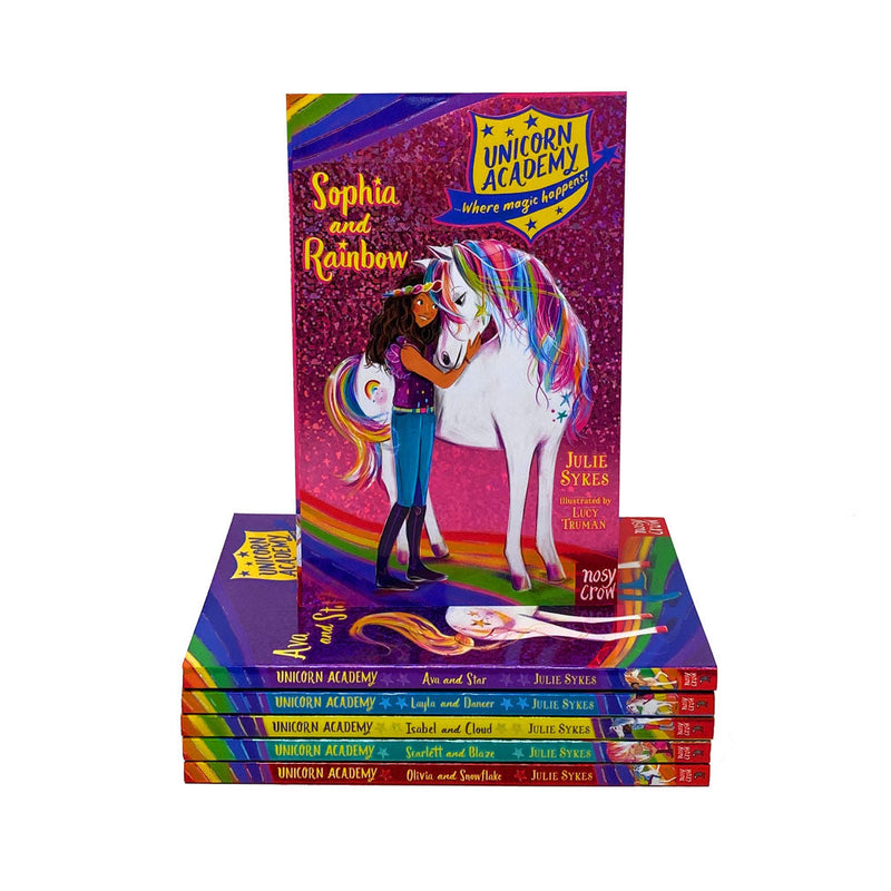 Julie Sykes Unicorn Academy Where Magic Happens Series 6 Books Collection Set