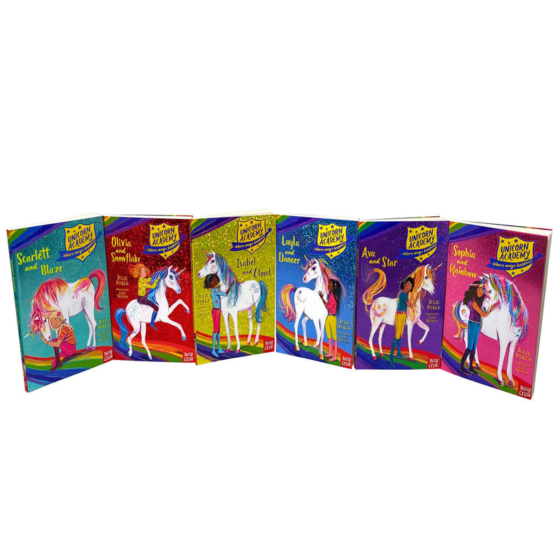 Julie Sykes Unicorn Academy Where Magic Happens Series 6 Books Collection Set