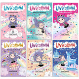 Unicornia Series 6 Books Collection Set By Ana Punset (Learning to Fly, A Magical Birthday, The Cupcake Contest, The Dance Show, The Frozen Palace and Rainbow Roller Skates) | Paperback