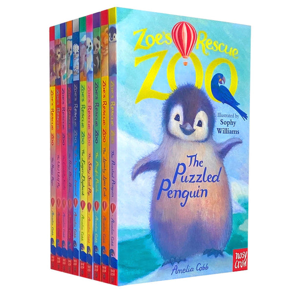 Zoe's Rescue Zoo Collection 10 Books Set (The little Llama,Happy Hippo..) By Amelia Cobb