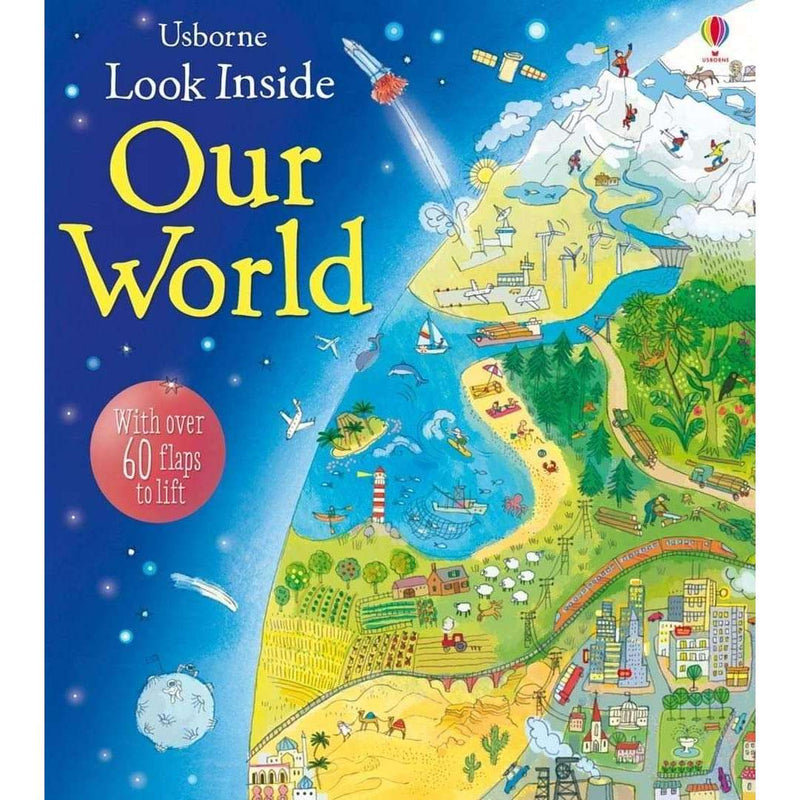 Usborne Look Inside Our world 6 Books Collection Set ( Seas and Oceans, Nature,Our World,Animal Homes,Jungle,Space)