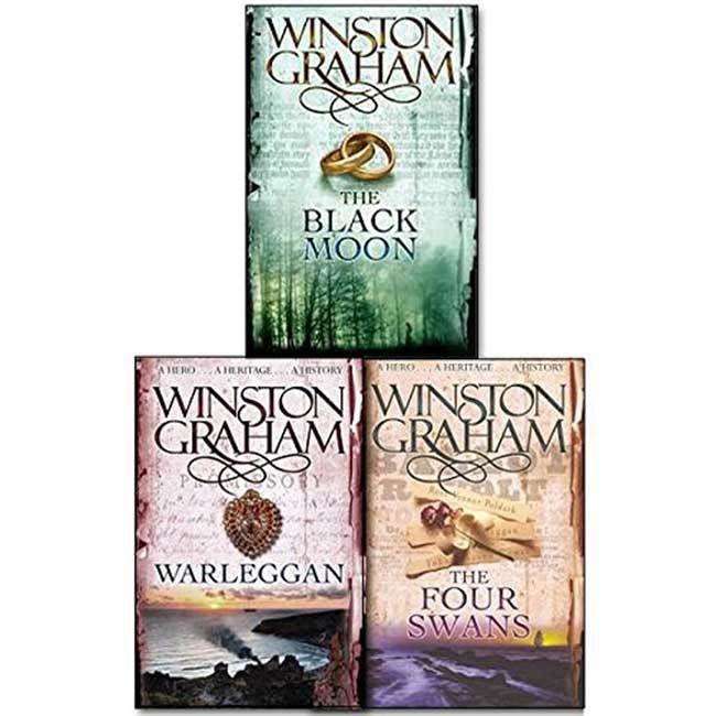 Winston Graham Poldark Series Trilogy Books 4, 5, 6, Collection 3 Books Set (Warleggan, Black Moon, The Four Swans)