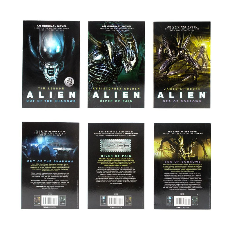 Alien Trilogy Collection 3 Books Set by Tim Lebbon Sea of Sorrows Out of the Shadows River