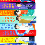 Photo of Charlie Bone Series 8 Books Set Spines by Jenny Nimmo on a White Background