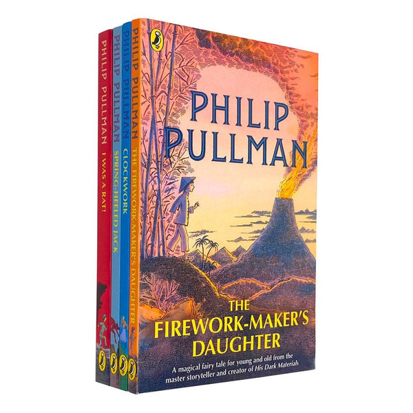 Philip Pullman 4 Books Set, The Firework Makers Daughter, Clockwork...