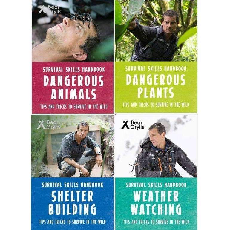 Bear Grylls Survival Skills Handbook Collection 4 Books Set pack