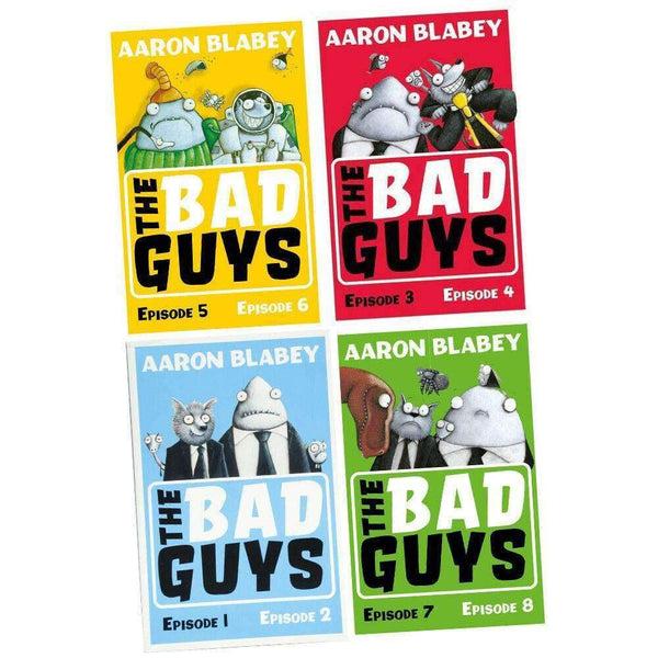 The Bad Guys 4 Books Collection Set (Episode 1 to 8) By Aaron Blabey